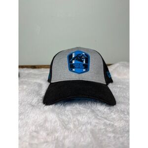 Carolina Panthers NFL New Era Hat Cap Medium Large‎ Football Black Gray NWT